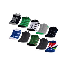 Occulto Boys and Girls Motif Trainer Socks Pack of 10 (Model: Motivo), Football.