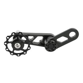 Single Speed Converter Single Speed Chain Tensioner Aluminum Alloy Folding Bicycle Chain Stabilizer for Single Speed Folding Bike Bike Chain Tensioner Black
