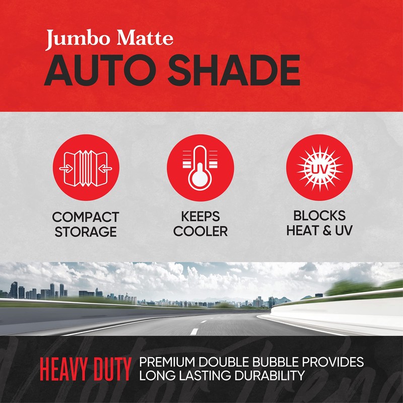 Motor Trend Front Windshield Sun Shade - Jumbo Accordion Folding