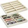 Batiyeer Sunglasses Organizer Storage Tray 10 Grids Eyewear Watch Holder