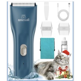 oneisall Cat Clippers Cordless Waterproof Quiet Pet Shaver for Matted Hair