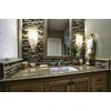 Beige and Brownish Interlocking Pattern 6mm Glass Stone Blend Mosaic