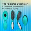 Wet Brush Pop Go Detangler, Blue Teal - Foldable, On-The-Go