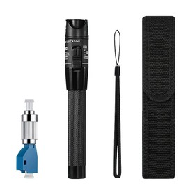60 mW Visual Fault Locator Fibre Optic Cable Tester, Optical Cable Test Pen Tester SC/FC/ST/LC 2.5 mm Interface VFL 60 km Range for CATV Telecommunications Multifunctional Tester