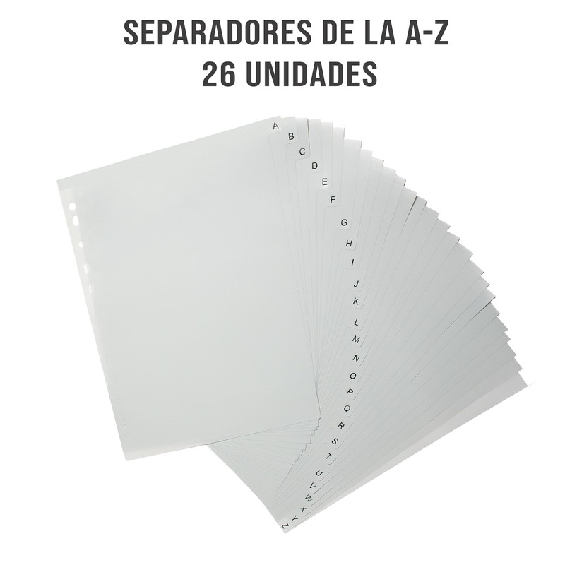 A4 Plastic Dividers (A-Z) Includes Plastic Envelope - DIN A4
