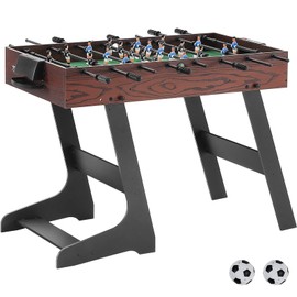 VEVOR Folding Foosball Table, 42 inch Standard Size Foosball Table, Indoor Full Size Foosball Table for Home, Family, and Game Room, Soccer with Foosball Table Set, Includes 2 Balls