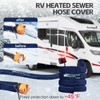 Sewer Hose with Heated Sleeve Avoid Freezing at -45°F, Blue