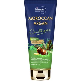 St.Botanica Moroccan Argan Hair Conditioner, 200ml infused with Moroccan Argan Oil to Smoothen Dull & Dry Hair | No Parabens & Sulphates | Vegan & Cruelty Free