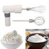 Electric Hand Mixer Warm White Cordless Rechargeable 2000mAh Battery Stainless