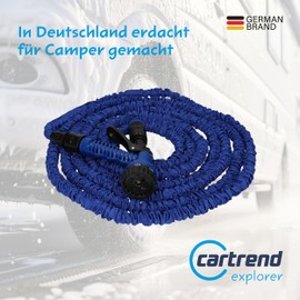 Cartrend 10386 Caravan Expandable Water Hose Caravan Hose Caravan Hose Caravan Accessories Dimensions 5-15 m Blue/Black