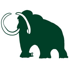 Wooly Mammoth Vinyl Decal - 11 Inches - for Walls, Windows, Doors, Vehicles - Outdoor-Grade 2.5mm Thick Vinyl - Dark Green