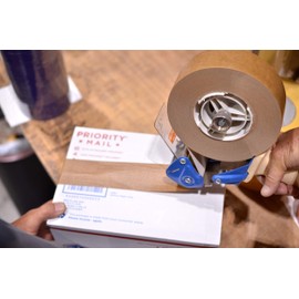 WOD PFKT7 Kraft Paper Flatback Carton Sealing Tape - 1/4 inch x 60 yds. - for Packaging, Moving, Shipping, or Storage Reused Cardboard Boxes