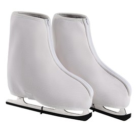 Thermal Skates Boot Covers,Protective & Insulated Warm Skate Covers for Roller Skates,Inline Skates,Figure Skates and Ice Skates Boots,Warming and Ready for Figure Skating,Ice Skating (White, L)
