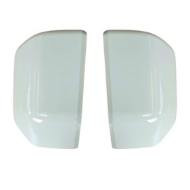 ABAGAEL Exterior Door Top Half Tow Mirror Cap Cover for Ford 2015-2020 F150 Accessories- Chrome,Glossy Black, Oxford White - ABS Plastic, OEM - Side Mirror Cover Cap with Clips (Oxford White)