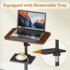 Snughome Floor Book Stand with Removable Tray, Wood Standing Book