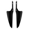HDBUBALUS Black Front Fork Mount Wind Deflectors For Harley Road
