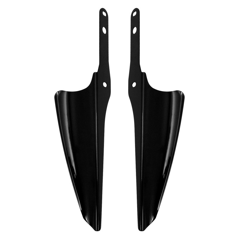 HDBUBALUS Black Front Fork Mount Wind Deflectors For Harley Road