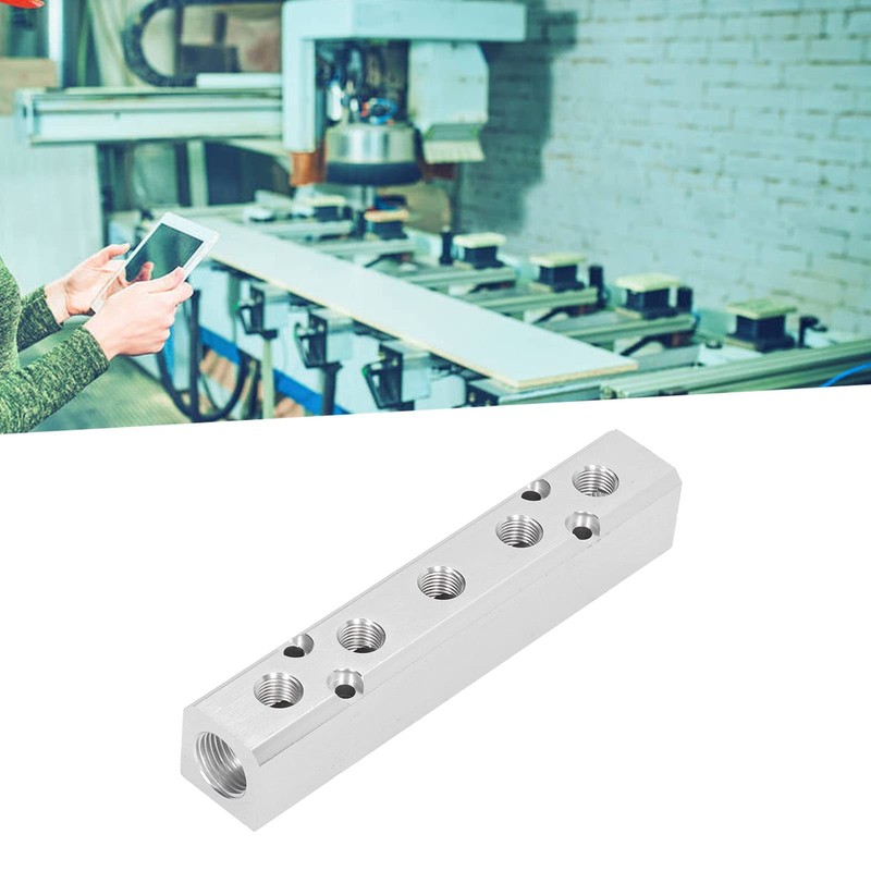 Eujgoov Pneumatic Distribution Block, Air Distribution Block, Aluminium Block, Compressed