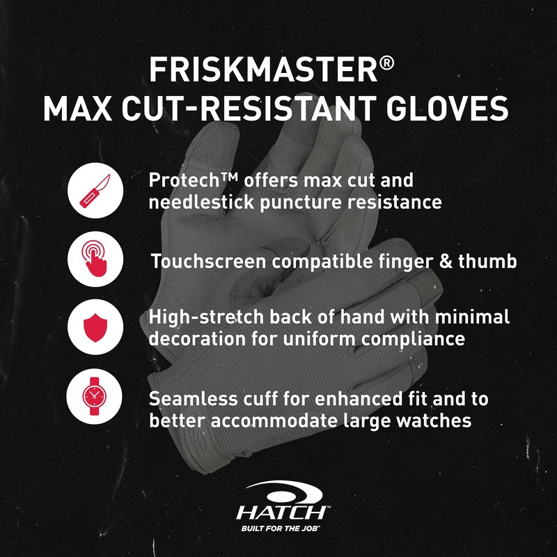 HATCH FMN501 Cut/Needle Puncture Resistant Glove with PROTECH Liner, Gray,