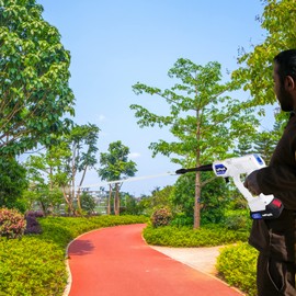 Car Pressure Washer Electric Cleaner Gun Portable Cordless High Power Cleaner with 2 Batteries for Car Home Garden Cleaning Work, 2.8-3L/min, Washer Machine with 1 Adjustable Nozzle