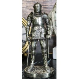 Medieval Suit Of Armor Statue 7"H Swordsman Brave Lionheart Knight Figurine