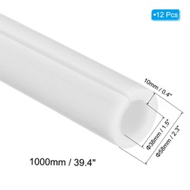 PATIKIL 39.4" Lx1.5 IDx0.4 T Pipe Insulation Foam Tube, 12Pcs Insulating Foam Pipe Covers Heat Preservation for Plumbing Water AC Pipe Sprinkler Spigot, Brown