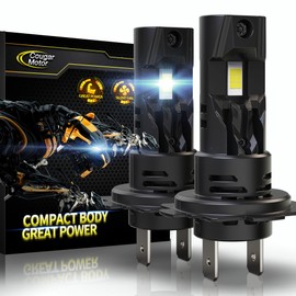 Cougar Motor H7 Bulbs, 1:1 Size H7 Lights Bulb No Adapter Required 6500K White Fog Light or Off-Road Use Plug and Play - Pack of 2