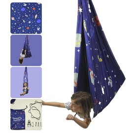 2025 Hug Sensory Swing to Provide Calm and Support Special Needs (Blue Space Design) Safe Calming Therapy