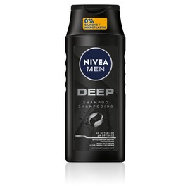 NIVEA MEN Deep Shampoo for Men, Against Oily Hair with Activated Carbon, Revitalising for a Long-Lasting Fresh Feeling, Vegan Hair Shampoo for Deep Cleansing (250 ml)