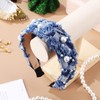 SOIMISS High Headband Jeans Headband Women's Blue Knotted Headband Blue
