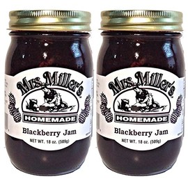 Mrs. Miller's Amish Homemade Blackberry Jam 18 oz/509g - 2 Jars