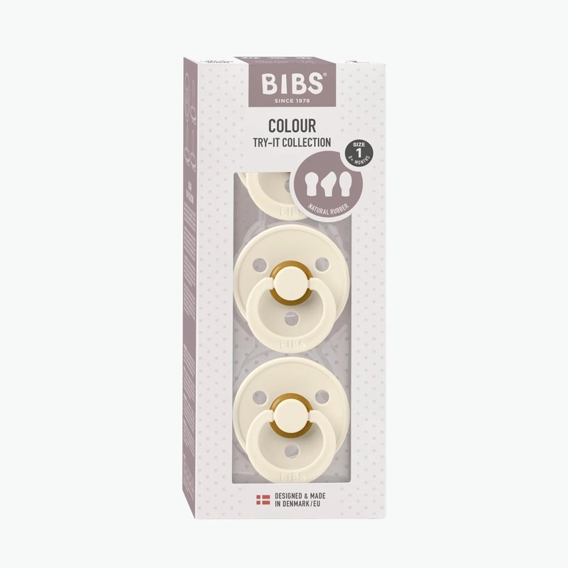 Bibs Natural Dummy Pacifier - Try It 3 Pack Anatomical,