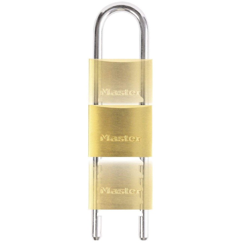Master Lock Solid Brass Long Adjustable Shackle Padlock, 45 mm