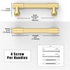 Asimerdeco 10 Pack Brushed Gold Cabinet Pulls 3.75 Inch(96mm) Kitchen