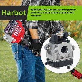 Harbot 308480001 Carburetor for Toro 51978 51974 51944 51977 51958 51954 51976 51948 51946 51947 51984 51945 51952 51956 51975 51972 51987 51957 51955 51992 51998 51985 51986 String Trimmer Parts