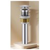 Auleend Bathroom Sink Drain with Strainer Basket and Pop-Up Drain