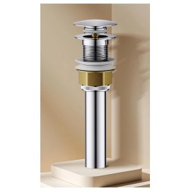 Auleend Bathroom Sink Drain with Strainer Basket and Pop-Up Drain Stopper Set