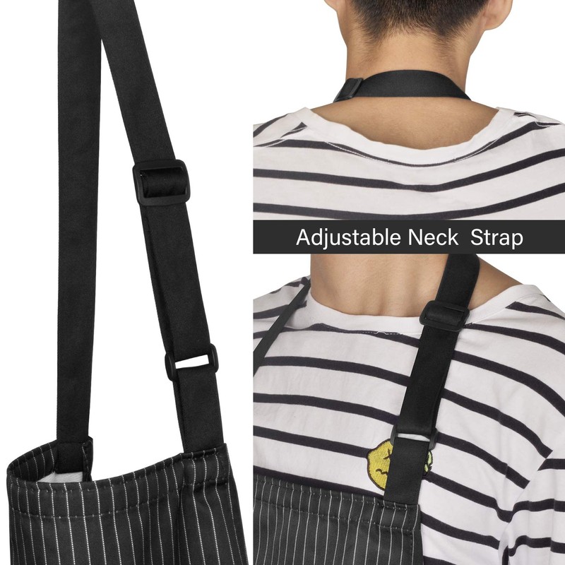 Viedouce 2-Pack of Waterproof Cooking Aprons with Pockets, Adjustable Kitchen