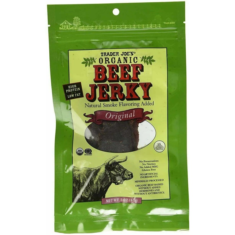 Trader Joe's Organic Beef Jerky Original 3oz(85g) ( Pack of