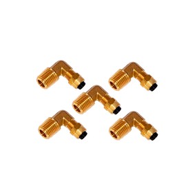 MPC Brass Compression 90 deg "L" Connector - 1/4" MNPT to 1/4" O.D. Air Tube - 5pk