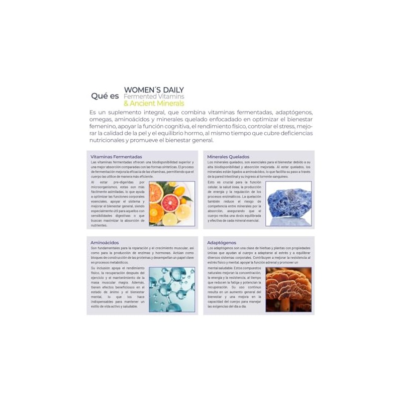 Eternal Nutrition Women Daily Multivitamínico Mujer 200 Cápsulas Vitaminas Minerales