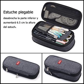 Estuche para Lápices de Gran Capacidad, Bolsa Grande para Lápices, Estuche de Gran Capacidad para Lápices, Escolar Organizador de Artículos de Oficina, Organizadora para Papelería/Lapicera/Maquillaje