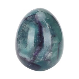 Fluorite Crystal Egg, Rock Crystal Gemstone Polished Mineral Rock Egg Stones, Massage Jade Healing Colorful Crystal Home Craft Decoration