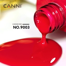 CANNI CANNI Red Gel Nail Polish, 1Pcs Red Gel Polish Red Color Nail Polish Gel High Gloss Soak Off U V Gel Nail French Nail Manicure Salon DIY