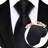 L04AYABY Men Ties for Men Necktie Black Plaid Men's Check