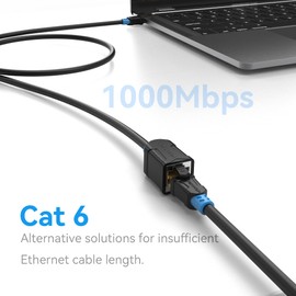 VENTION - Cable de extensión Ethernet Cat 6, cable de conexión SSTP Cat6 RJ45 de 3 m macho a hembra
