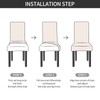 Gibelle Dining Room Chair Covers Set of 6, Stretch Parsons