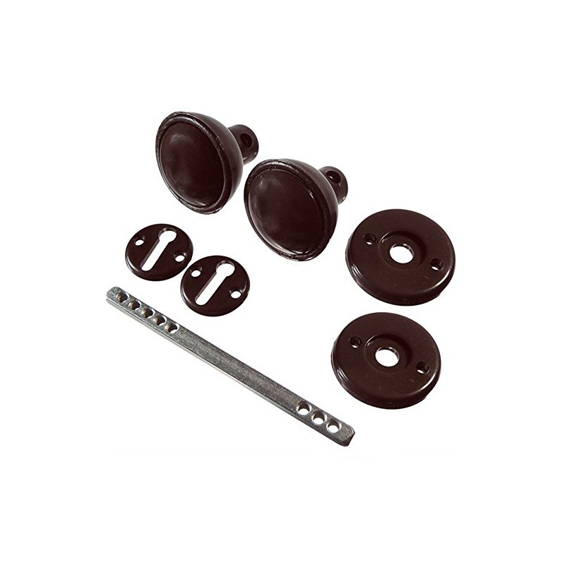 White Hinge 2X Durable Doorknob Sets | Ideal for Sheds,