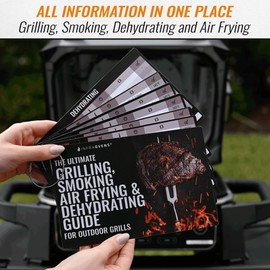 INFRAOVENS Cooking Guide Accessory for Ninja Woodfire Outdoor Grill Pro XL, Pro Connect XL, OG800 OG900 Series, Waterproof Cheat Sheet for Wood Fire 7-in-1, Electric Master Grill, Air Fryer & Smoker