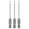 sourcing map 3pcs T5 Torx Head Screwdriver Bit 1/4" Hex